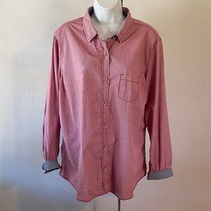 Weatherproof Vintage Red Gingham Button Down Shirt XXL Women